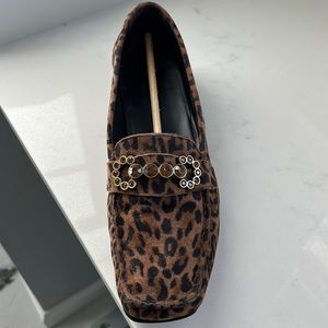 Stuart Weitzman loafers, Leapard Suede Sz. 8M